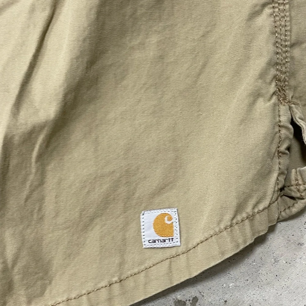 Carhartt Womens Brown Duck Short Sleeve Top Blouse Button Down Size Medium 8-10 - Picture 4 of 7